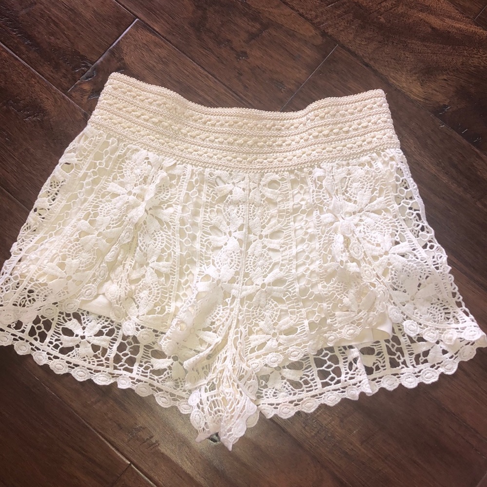 Top Shop Crocheted Shorts